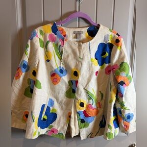 Kim Rogers pretty floral jacket size 12